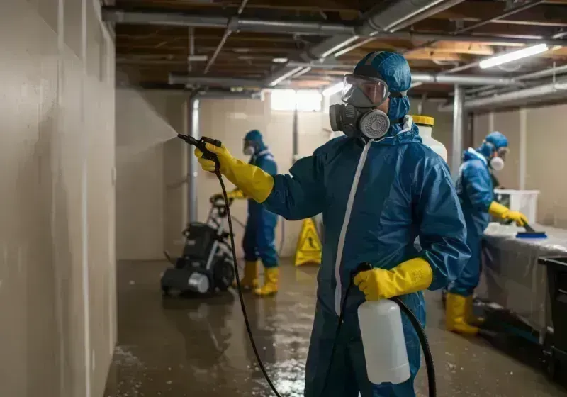 Basement Sanitization and Antimicrobial Treatment process in Avondale, IL